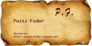 Peitz Fodor névjegykártya